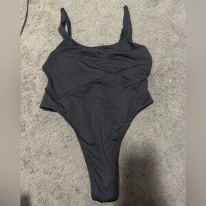 SKIMS Onyx Scoop Neck One-Piece